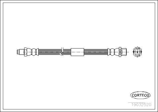 Corteco 19032520 - Bremžu šļūtene www.autospares.lv