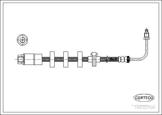 Corteco 19032611 - Bremžu šļūtene autospares.lv