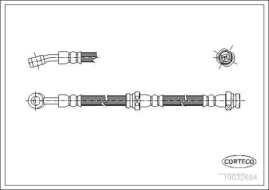 Corteco 19032684 - Bremžu šļūtene www.autospares.lv