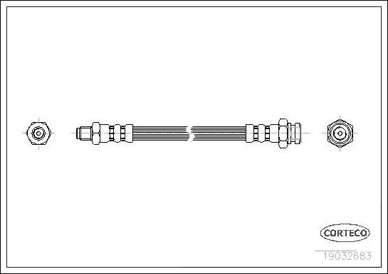 Corteco 19032683 - Bremžu šļūtene www.autospares.lv