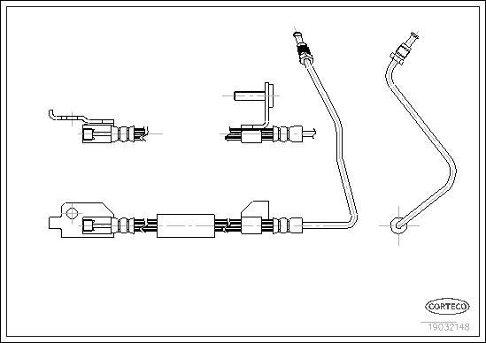 Corteco 19032148 - Bremžu šļūtene www.autospares.lv