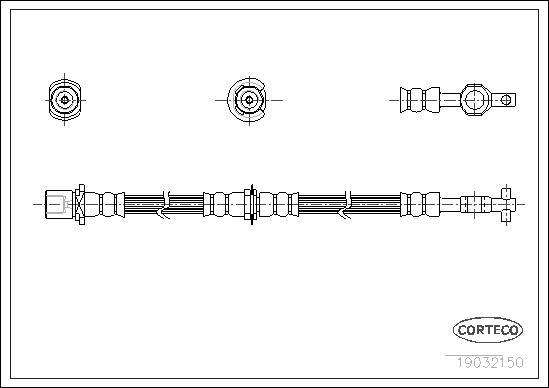 Corteco 19032150 - Bremžu šļūtene www.autospares.lv