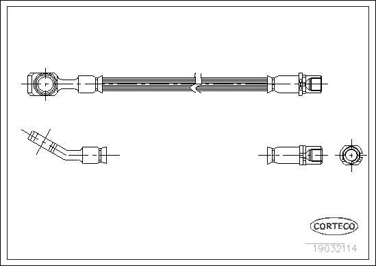 Corteco 19032114 - Bremžu šļūtene www.autospares.lv