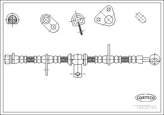 Corteco 19032125 - Bremžu šļūtene www.autospares.lv