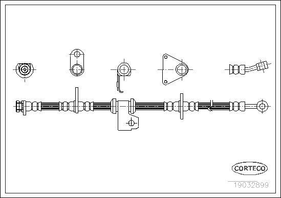 Corteco 19032899 - Bremžu šļūtene www.autospares.lv