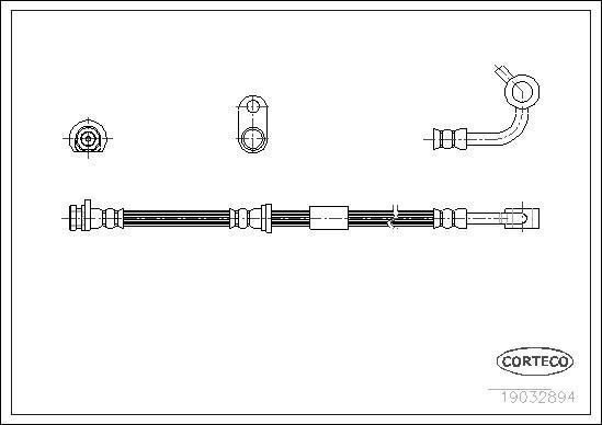 Corteco 19032894 - Bremžu šļūtene www.autospares.lv