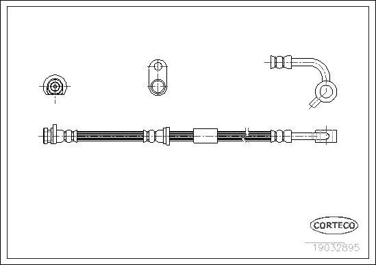 Corteco 19032895 - Bremžu šļūtene www.autospares.lv