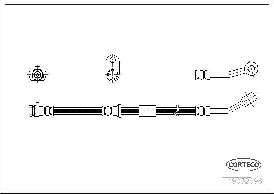 Corteco 19032896 - Bremžu šļūtene www.autospares.lv