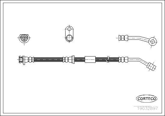 Corteco 19032897 - Bremžu šļūtene www.autospares.lv