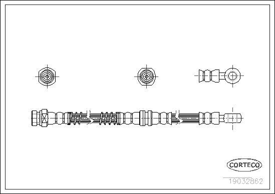 Corteco 19032862 - Bremžu šļūtene www.autospares.lv