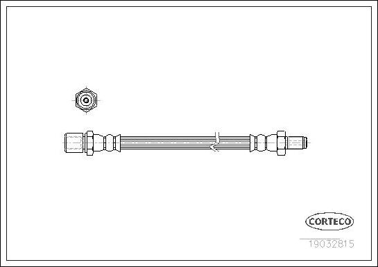 Corteco 19032815 - Bremžu šļūtene www.autospares.lv