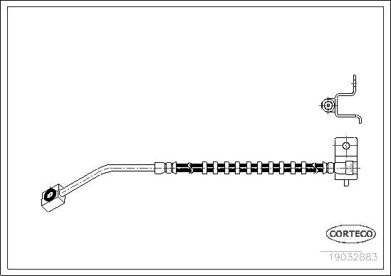 Corteco 19032883 - Bremžu šļūtene www.autospares.lv