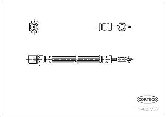 Corteco 19032327 - Bremžu šļūtene www.autospares.lv