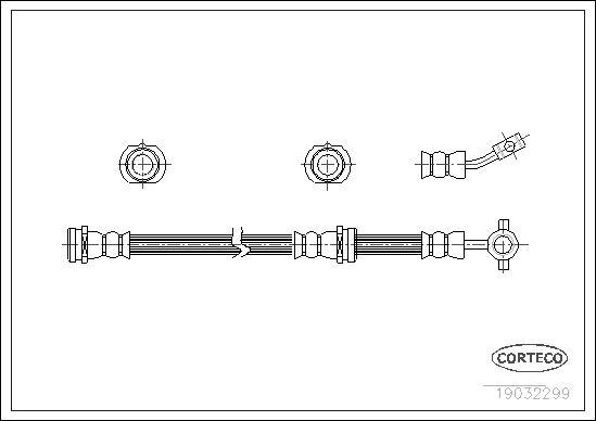 Corteco 19032299 - Bremžu šļūtene www.autospares.lv