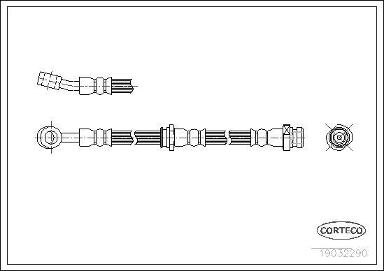 Corteco 19032290 - Bremžu šļūtene www.autospares.lv