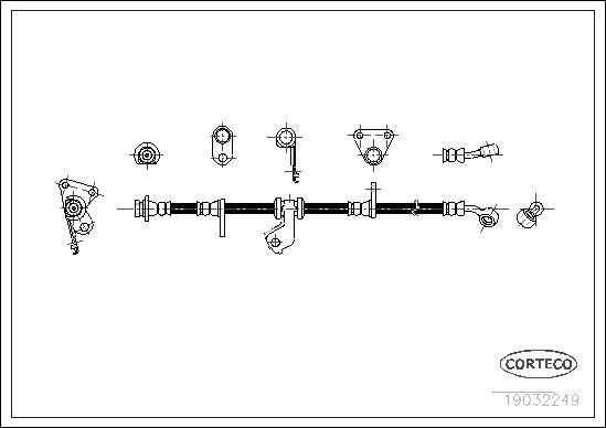 Corteco 19032249 - Bremžu šļūtene www.autospares.lv