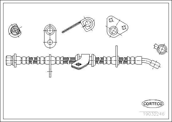 Corteco 19032246 - Bremžu šļūtene www.autospares.lv