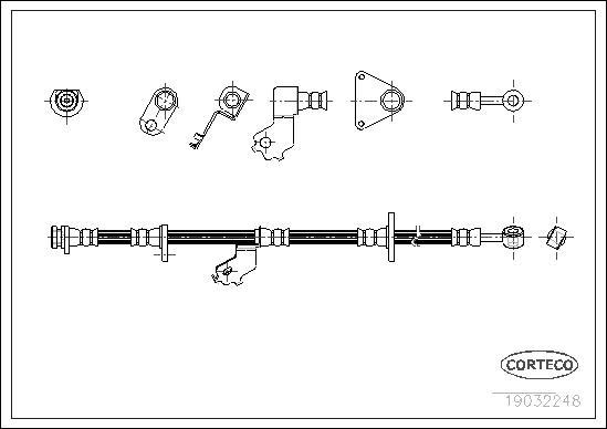 Corteco 19032248 - Bremžu šļūtene www.autospares.lv