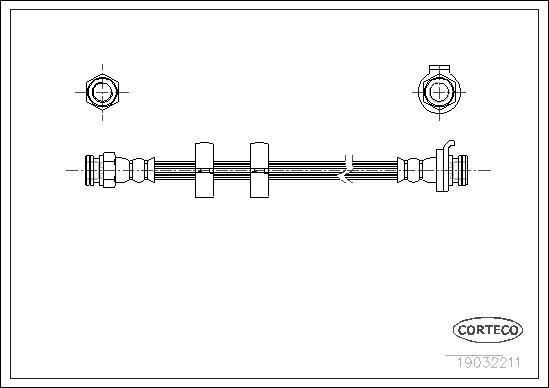 Corteco 19032211 - Bremžu šļūtene www.autospares.lv