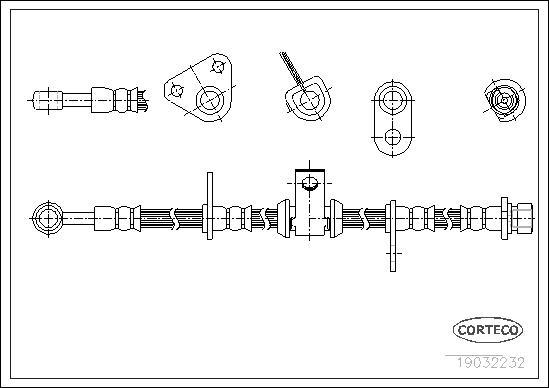 Corteco 19032232 - Bremžu šļūtene www.autospares.lv