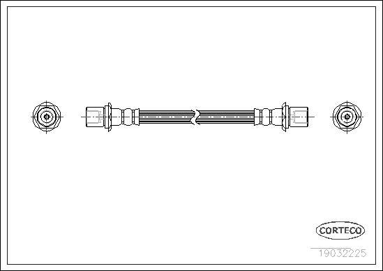 Corteco 19032225 - Bremžu šļūtene www.autospares.lv