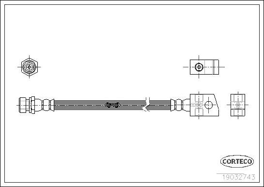 Corteco 19032743 - Bremžu šļūtene www.autospares.lv