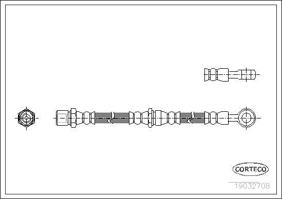 Corteco 19032708 - Bremžu šļūtene www.autospares.lv