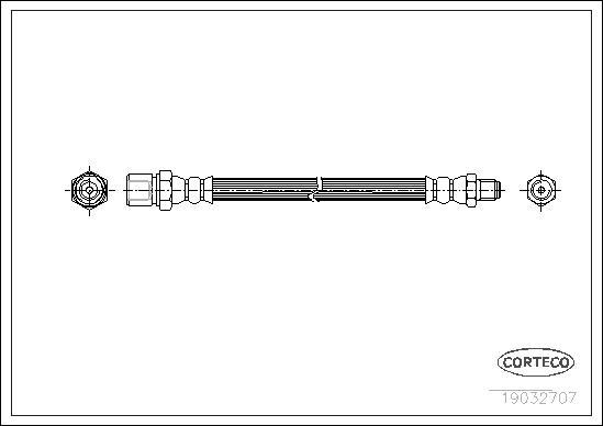 Corteco 19032707 - Bremžu šļūtene www.autospares.lv