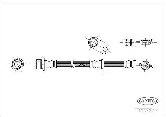 Corteco 19032714 - Bremžu šļūtene www.autospares.lv