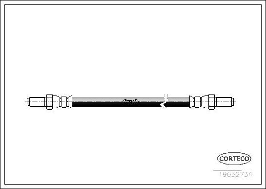 Corteco 19032734 - Bremžu šļūtene www.autospares.lv