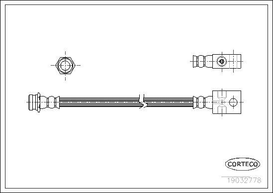 Corteco 19032778 - Bremžu šļūtene www.autospares.lv