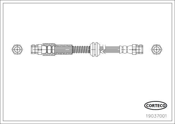 Corteco 19037001 - Bremžu šļūtene autospares.lv