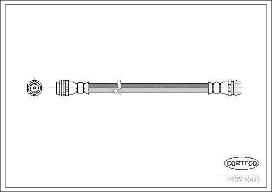 Corteco 19025904 - Bremžu šļūtene www.autospares.lv