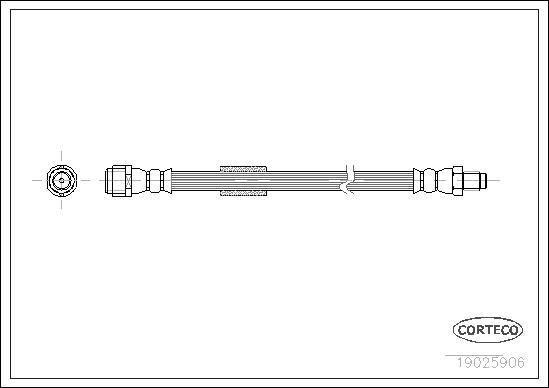 Corteco 19025906 - Тормозной шланг www.autospares.lv