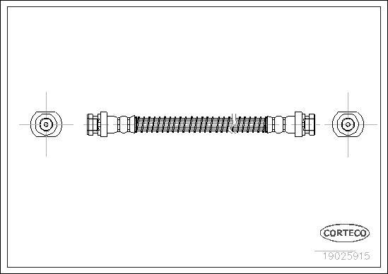 Corteco 19025915 - Bremžu šļūtene www.autospares.lv