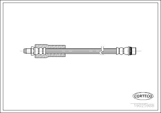 Corteco 19025988 - Bremžu šļūtene www.autospares.lv