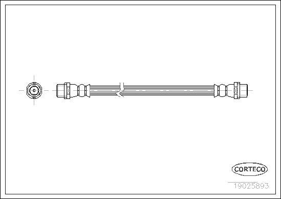 Corteco 19025893 - Bremžu šļūtene www.autospares.lv