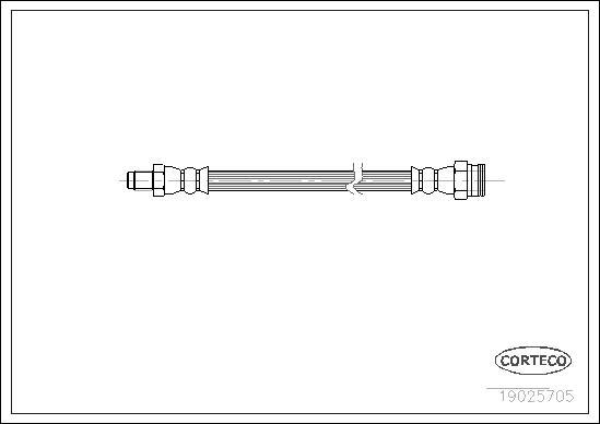 Corteco 19025705 - Bremžu šļūtene www.autospares.lv