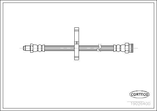 Corteco 19026400 - Bremžu šļūtene www.autospares.lv