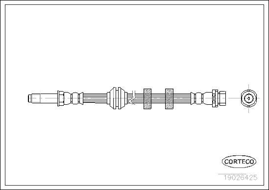 Corteco 19026425 - Bremžu šļūtene www.autospares.lv