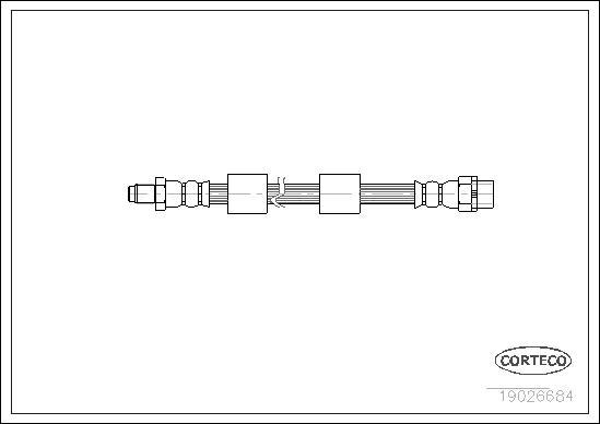 Corteco 19026684 - Тормозной шланг www.autospares.lv