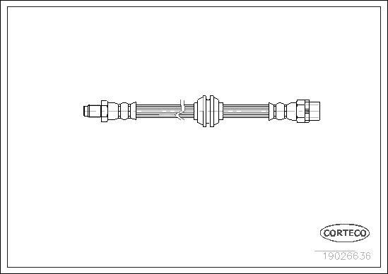 Corteco 19026636 - Тормозной шланг www.autospares.lv