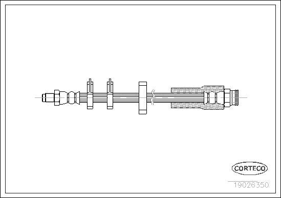 Corteco 19026350 - Bremžu šļūtene www.autospares.lv