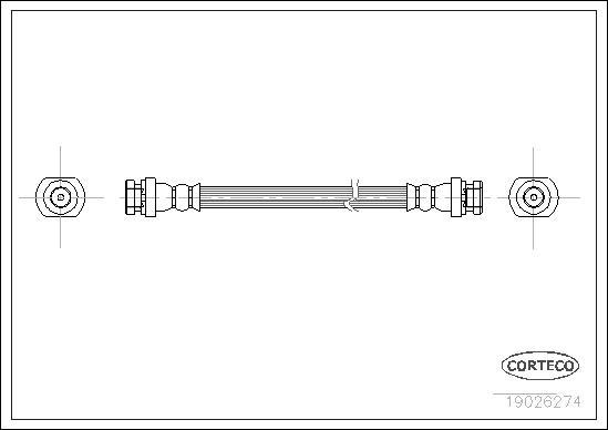 Corteco 19026274 - Bremžu šļūtene www.autospares.lv