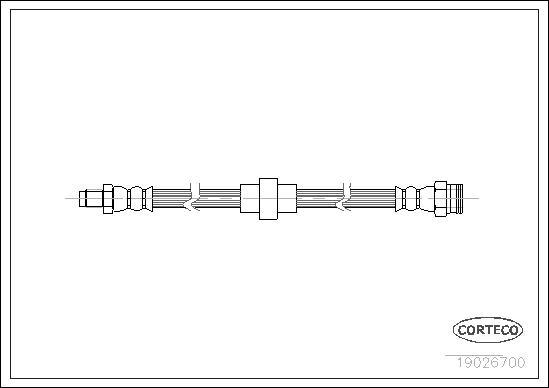 Corteco 19026700 - Bremžu šļūtene www.autospares.lv