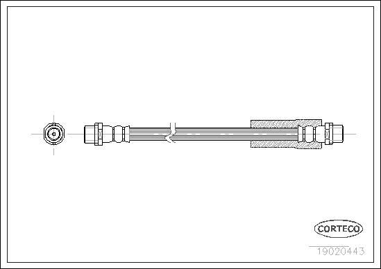 Corteco 19020443 - Bremžu šļūtene www.autospares.lv