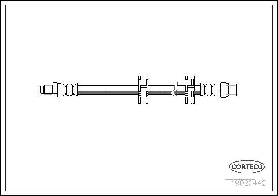 Corteco 19020442 - Тормозной шланг www.autospares.lv