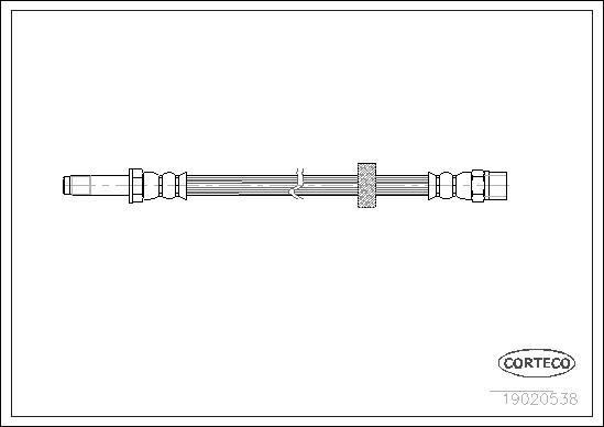 Corteco 19020538 - Bremžu šļūtene www.autospares.lv