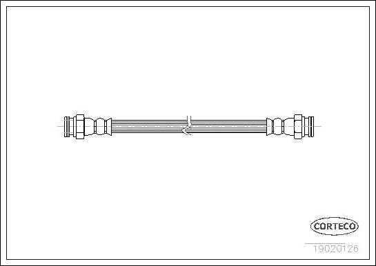 Corteco 19020126 - Bremžu šļūtene www.autospares.lv