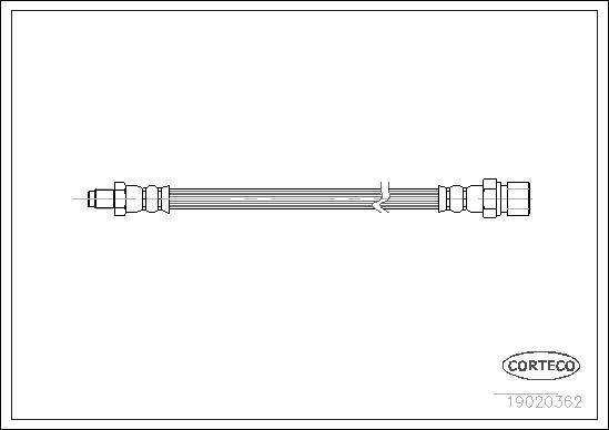 Corteco 19020362 - Тормозной шланг www.autospares.lv